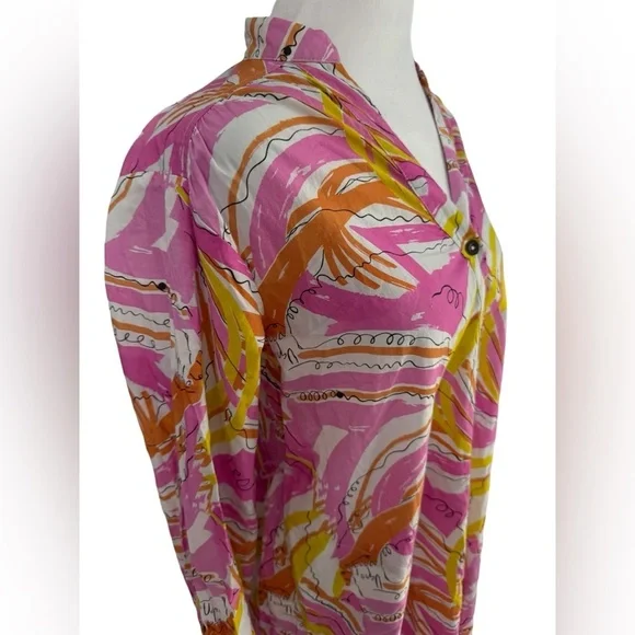 Vera for Anthropologie Spring Dress Maximalist Oversized Artsy Abstract 1990s XS - Picture 8 of 16